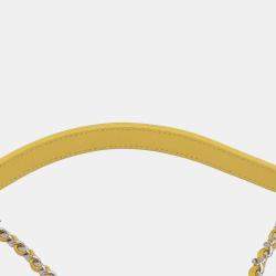 Pre Owned Chanel Yellow Paris Seoul Small Rubber Coco Rain Flap