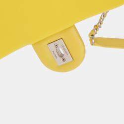 Pre Owned Chanel Yellow Paris Seoul Small Rubber Coco Rain Flap