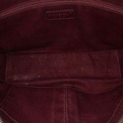Pre Owned Chanel Burgundy Jumbo Quilted Aged Calfskin New Portobello Flap