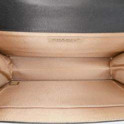 Pre Owned Chanel Grey Chocolate Bar Nylon Convertible Clutch