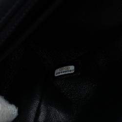 Pre Owned Chanel Black Mini Rectangular Classic Braided Tweed Single Flap
