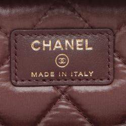 Pre Owned Chanel Black Medium CC Quilted  Caviar Vanity Case