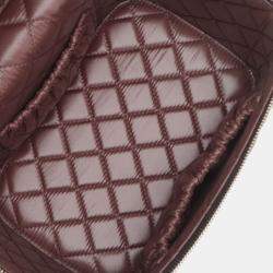 Pre Owned Chanel Black Medium CC Quilted  Caviar Vanity Case
