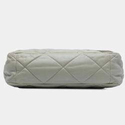 Pre Owned Chanel Grey Maxi Lambskin 19 Flap
