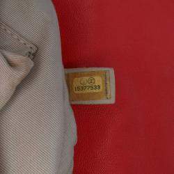 Pre Owned Chanel Red Maxi Washed Lambskin Chain Around Flap