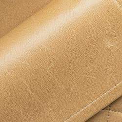 Pre Owned Chanel Beige Medium Classic Lambskin Double Flap