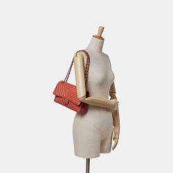 Pre Owned Chanel Medium Classic Chevron Lambskin Double Flap