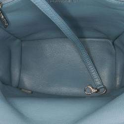 Pre Owned Chanel Blue Mini Sequins and Lambskin Waterfall Backpack