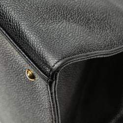 Pre Owned Chanel Black CC Caviar Leather Tote