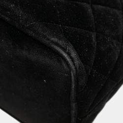 Pre Owned Chanel Black Velvet Medallion Tote