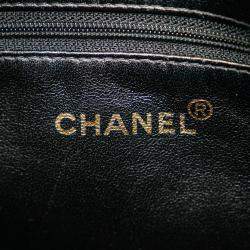 Pre Owned Chanel Black Velvet Medallion Tote