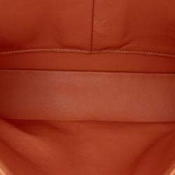 Pre Owned Chanel Orange Medium Classic Caviar Double Flap