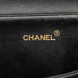 Pre Owned Chanel Black Quilted Lambskin Double Sided Flap