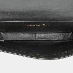 Pre Owned Chanel Black Quilted Lambskin Double Sided Flap