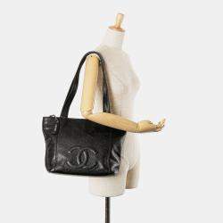 Pre Owned Chanel Black CC Caviar Tote