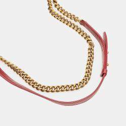 Pre Owned Chanel Red Old Medium Quilted Lambskin Boy Flap