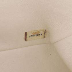 Pre Owned Chanel White Mini Square Classic Crumpled Calfskin Single Flap