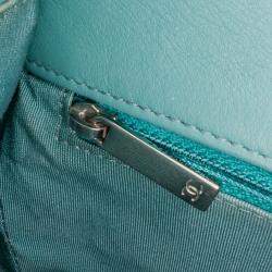 Pre Owned Chanel Blue Medium Crumpled Calfskin Bi Vintage Full Flap