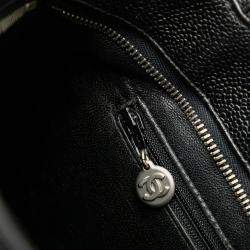 Pre Owned Chanel Black Caviar Medallion Tote 
