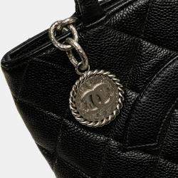 Pre Owned Chanel Black Caviar Medallion Tote 