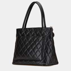Pre Owned Chanel Black Caviar Medallion Tote 