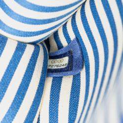 Pre Owned Chanel Blue Chevron Calfskin Coco Envelope Shoulder Bag