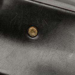 Pre Owned Chanel Black CC Patent Snake Chain Flap