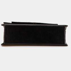 Pre Owned Chanel Black CC Patent Snake Chain Flap