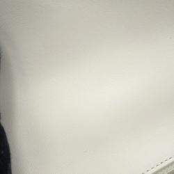 Pre Owned Chanel Matelasse Top Handle Bag White Lambskin Size 20