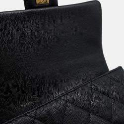 Pre Owned Chanel Mini Matelasse  Black Caviar Leather Chain shoulder Bag