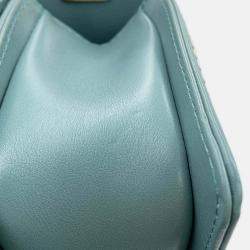 Pre Owned Chanel Boy Chanel Blue/Green Lambskin Size 20