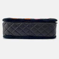 Pre Owned Chanel No.5 Comic Black/Multicolor Mouton Lambskin Chain shoulder Bag