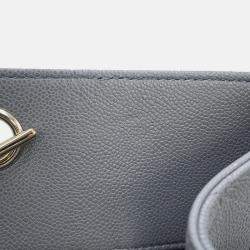 Pre Owned Chanel Matelasse Chaintote Gray Caviar Leather Bag 