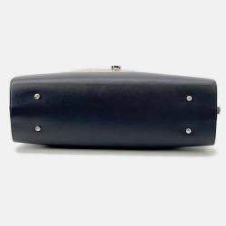 Pre Owned Chanel Matelasse 2-Way Tote Transparent/Black/Beige Plastics Leather Raffia