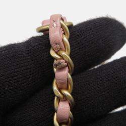 Pre Owned Chanel Ccfiligree Vanity Bag Pink/Multicolor Tweed Leather Size Small