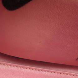 Pre Owned Chanel Ccfiligree Vanity Bag Pink/Multicolor Tweed Leather Size Small