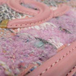 Pre Owned Chanel Ccfiligree Vanity Bag Pink/Multicolor Tweed Leather Size Small