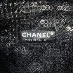 Pre Owned Chanel Chanel Matelasse Chain shoulder Bag Black Mesh Sequins
