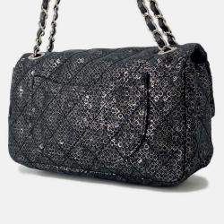 Pre Owned Chanel Chanel Matelasse Chain shoulder Bag Black Mesh Sequins