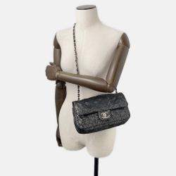 Pre Owned Chanel Chanel Matelasse Chain shoulder Bag Black Mesh Sequins