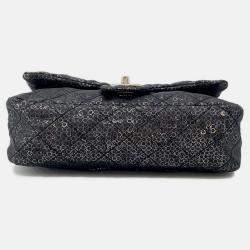 Pre Owned Chanel Chanel Matelasse Chain shoulder Bag Black Mesh Sequins