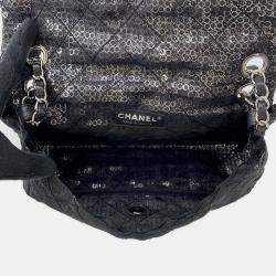 Pre Owned Chanel Chanel Matelasse Chain shoulder Bag Black Mesh Sequins