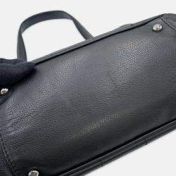 Pre Owned Chanel Chocolate Bar Tote Bag Black Caviar Leather