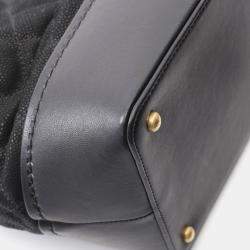 Pre Owned Chanel Matelasse Chain Shoulder Tote Bag Leather Leather Black Cc
