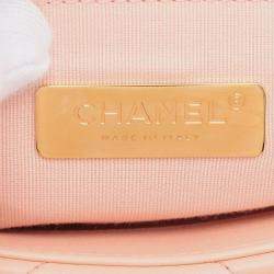 Pre Owned Chanel Pink Medium Lambskin 19 Flap