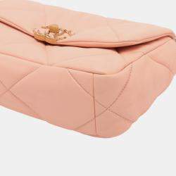 Pre Owned Chanel Pink Medium Lambskin 19 Flap