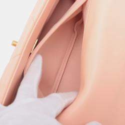 Pre Owned Chanel Pink Medium Lambskin 19 Flap