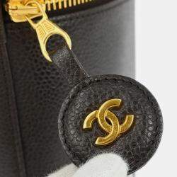 Pre Owned Chanel Brown Calfskin Timeless Vanity Handbag