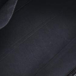 Pre Owned Chanel Black Beige Calfskin Featherweight Bowling Bag