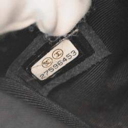 Pre Owned Boy Chanel Black Lambskin Camellia Small Chain Shoulder Bag